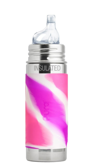 Pura Thermosfles Tuitspeen Rvs 260Ml Set Pink Swirl 4 delig - Pura - Babywinkel - 853766006812