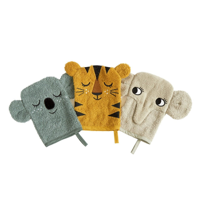 Roommate Washandje Koala, Tjiger, Olifant - Roommate - Babywinkel - 5713137004760
