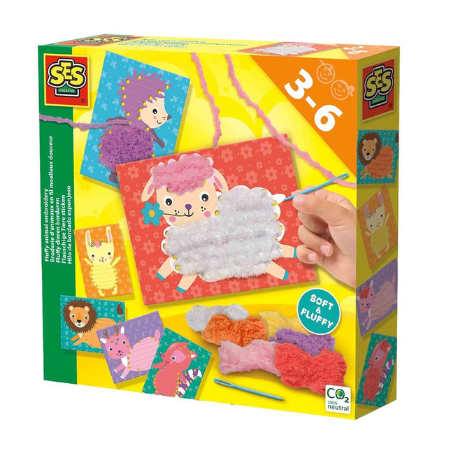 Ses 14043 Fluffy Dieren Borduren - Babywinkel - 8710341140434