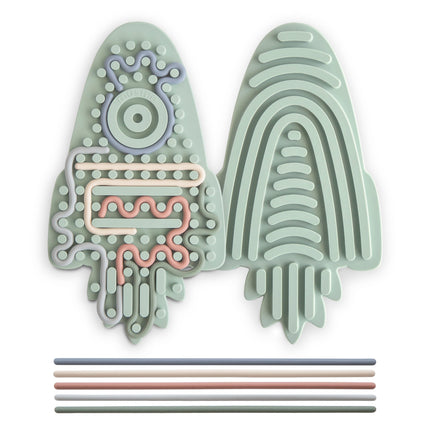 <tc>Mushie</tc> Giocattolo sensoriale in silicone a forma di razzo