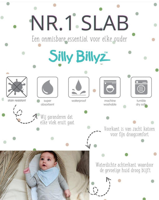 Silly Billyz Slabbetje Large Taupe koop je bij Babywinkel