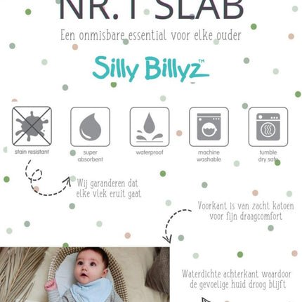 Silly Billyz Slabbetje Small Lange Mouwen Sage koop je bij Babywinkel