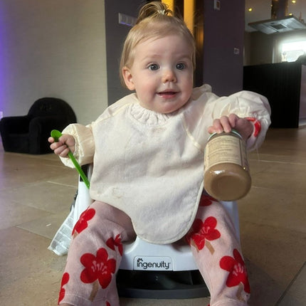 Silly Billyz Towel small Longsleeve Bibs white sand - Babywinkel - 9315455240873