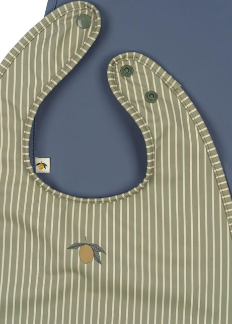 Konges Slojd Slabbetje Tea Stripe/ Flint Stone 2St koop je bij Babywinkel