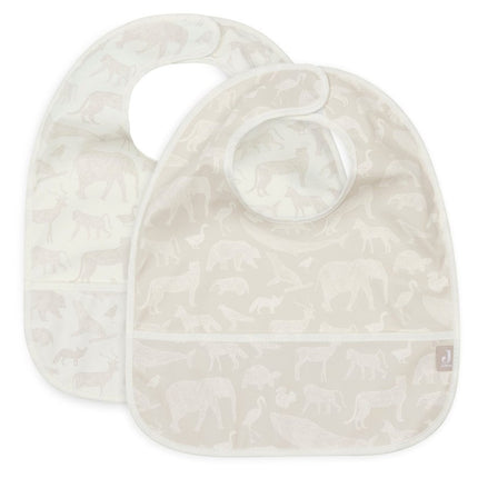 Slab Waterproof Animals - Nougat - 2 Stuks - Babywinkel - 8717329377035