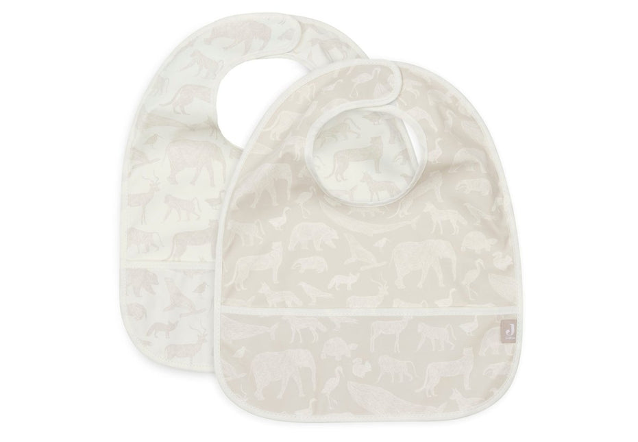 Slab Waterproof Animals - Nougat - 2 Stuks - Babywinkel - 8717329377035