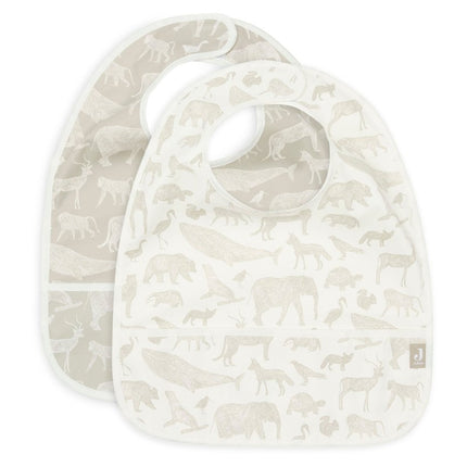 Slab Waterproof Animals - Olive Green - 2 Stuks - Babywinkel - 8717329377059
