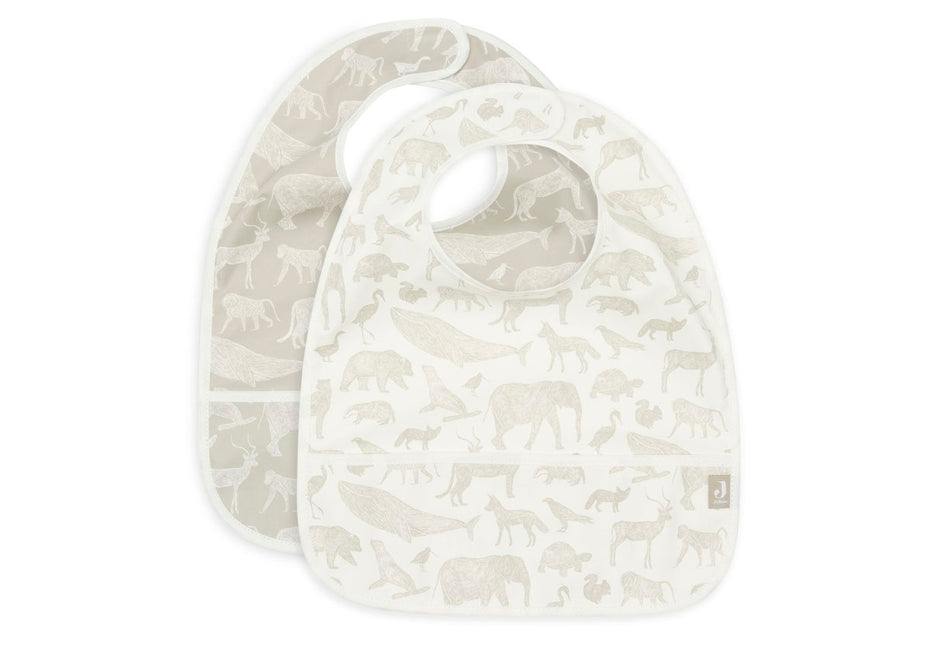 Slab Waterproof Animals - Olive Green - 2 Stuks - Babywinkel - 8717329377059