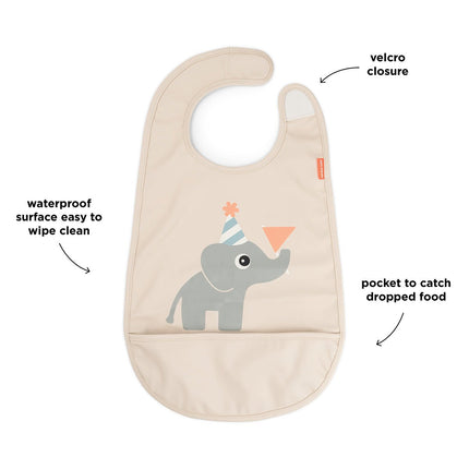 Slabbetje met klittenband Celebration Sand koop je bij Babywinkel