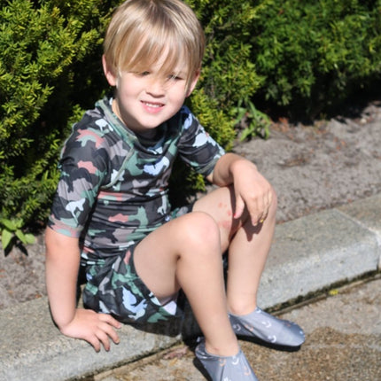 Slipstop Smiley Grey Shoes Boys - Babywinkel - 8683555285324