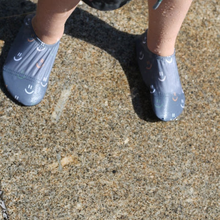 Slipstop Smiley Grey Shoes Boys - Babywinkel - 8683555285324