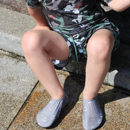 Slipstop Smiley Grey Shoes Boys - Babywinkel - 8683555285324