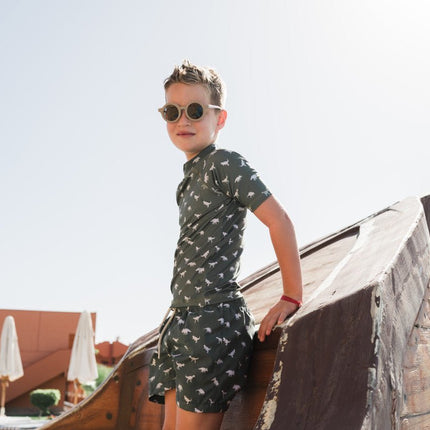 Slipstop Zwembroekje Dino Green Kort - Babywinkel - 8683555263643