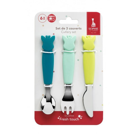 Sophie de Giraf Baby Bestekset Groen 3St - Sophie de Giraf - Babywinkel - 3056564800072
