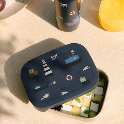 Stainless Steel Lunchbox Sailing / Classic Navy koop je bij Babywinkel