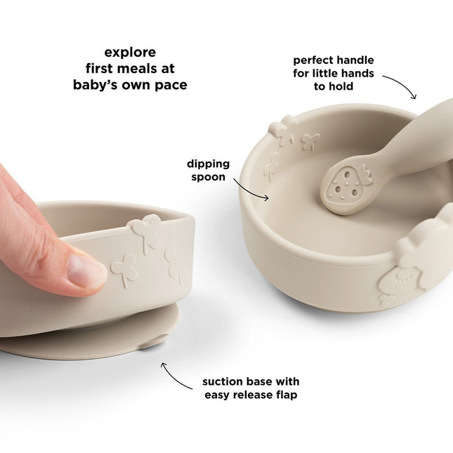 Stick&Stay learning meal set Sheepy Sand koop je bij Babywinkel