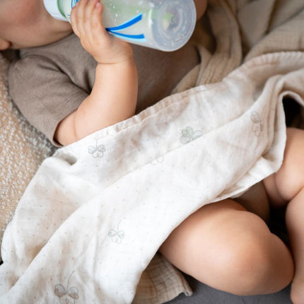 Swaddle Tender beige/clover - 115x115 - 2 - pack - Babywinkel - 8721052101706