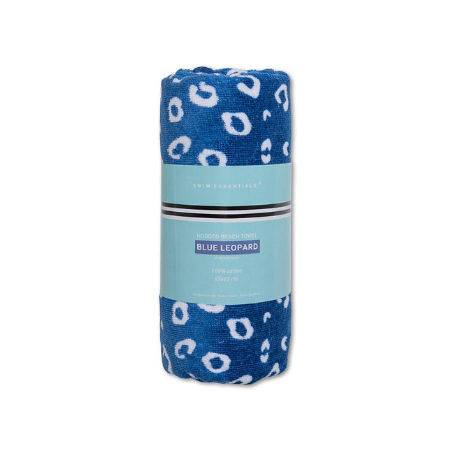 Swim Essentials Badcape Baby Blue Leopard koop je bij Babywinkel