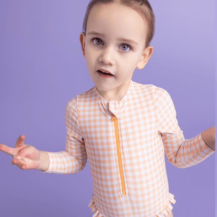 Swim Essentials Badpak Kind Apricot Orange Lange Mouwen - Swim Essentials - Babywinkel - 7432234119112