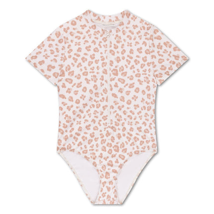 Swim Essentials Uv Zwempak Beige Leopard Rashguard - Babywinkel - 8721197412217