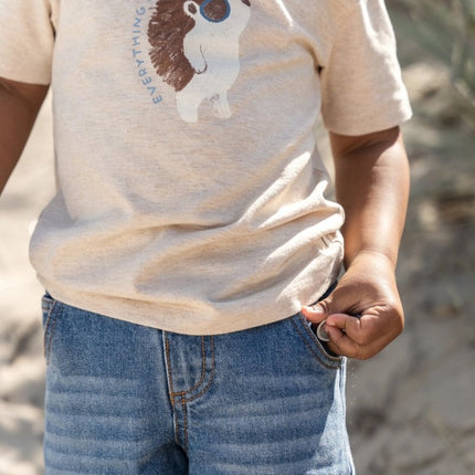 T-shirt korte mouw Biscuit melange koop je bij Babywinkel