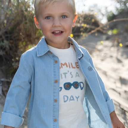 T-shirt korte mouw Creme koop je bij Babywinkel