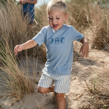 T-shirt korte mouw Steel Blue koop je bij Babywinkel