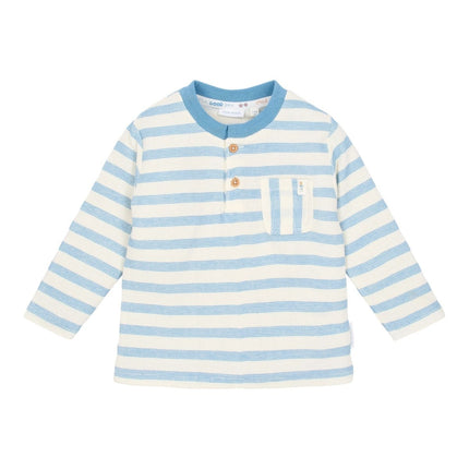T-shirt lange mouw Steel Blue stripe koop je bij Babywinkel