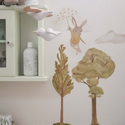 That's Mine Muursticker Emma The Umbrella Flyer Brown koop je bij Babywinkel