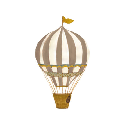 That's Mine Muursticker Retro Air Balloon Large Brown koop je bij Babywinkel