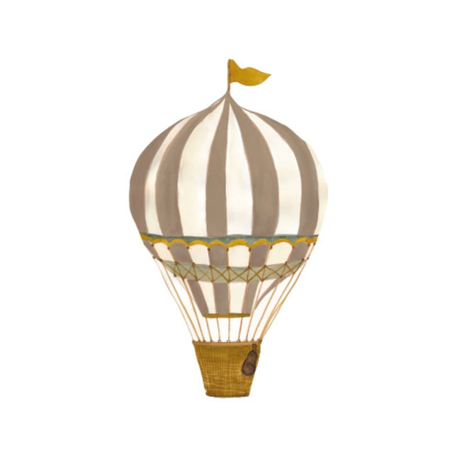 That's Mine Muursticker Retro Air Balloon Large Brown koop je bij Babywinkel