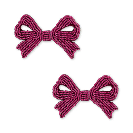<tc>Konges Slojd</tc> 2 pacchetti di fermagli per capelli con fiocco perlato Sangria