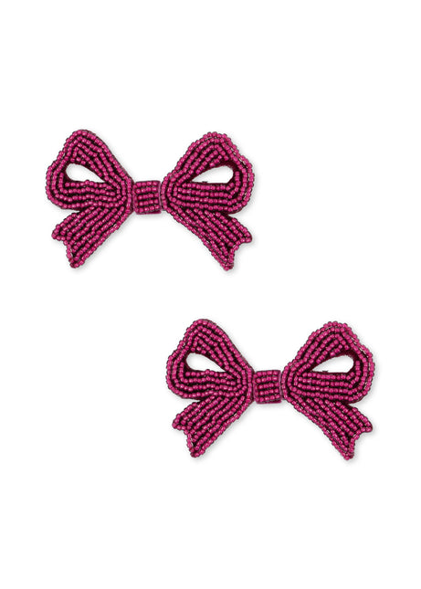 <tc>Konges Slojd</tc> 2 pacchetti di fermagli per capelli con fiocco perlato Sangria