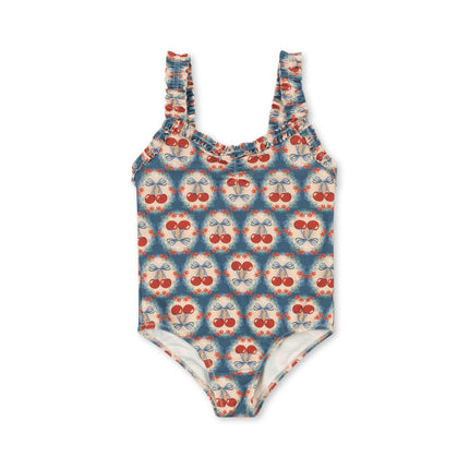 <tc>Konges Slojd</tc> Costume da bagno Bambino Maya Grs Cherry Bow Blu