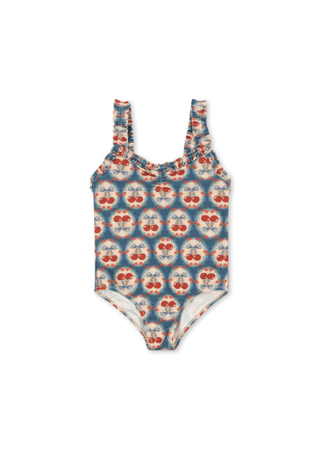 <tc>Konges Slojd</tc> Costume da bagno Bambino Maya Grs Cherry Bow Blu