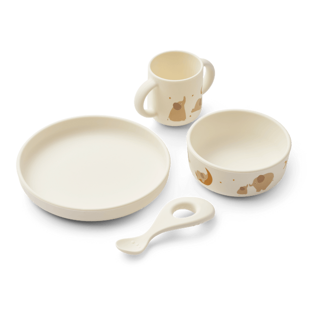 Liewood Kinderservies Set Vivi Elephant/ Creme De La Creme koop je bij Babywinkel