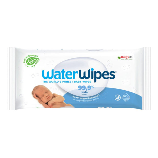 WaterWipes Billendoekjes 60 St - WaterWipes - Babywinkel - 5099514200186