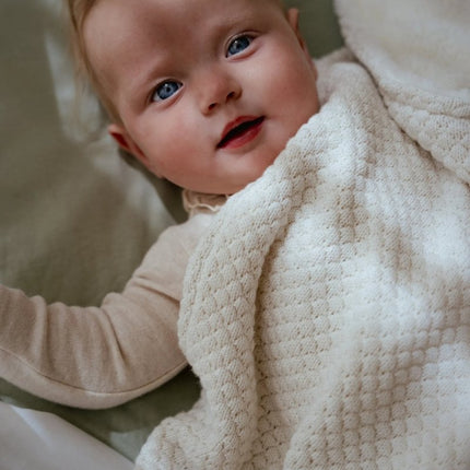 Wiegdeken gebreid - Pure Soft White - Babywinkel - 8721122584590