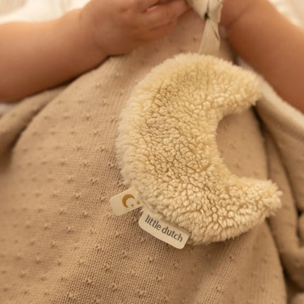 Little Dutch Wiegdeken Pure Soft Beige Gebreid/Fleece koop je bij Babywinkel