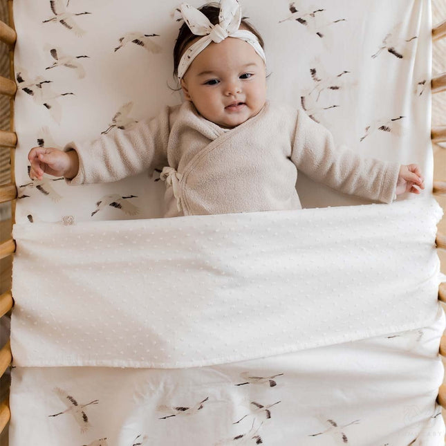 Yumi Baby Ledikantlaken Cranebirds 100x150cm koop je bij Babywinkel