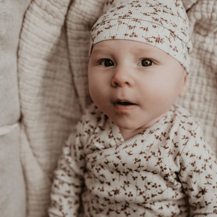 Yumi Baby Overslag Shirt Baby Brown Leafs - Yumi Baby - Babywinkel - 8720828346877