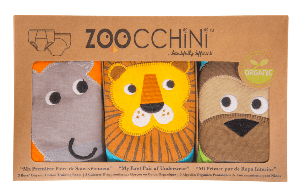 Zoocchini Oefenbroekje Boys Safari Katoen 3st - Zoocchini - Babywinkel - 854892005144