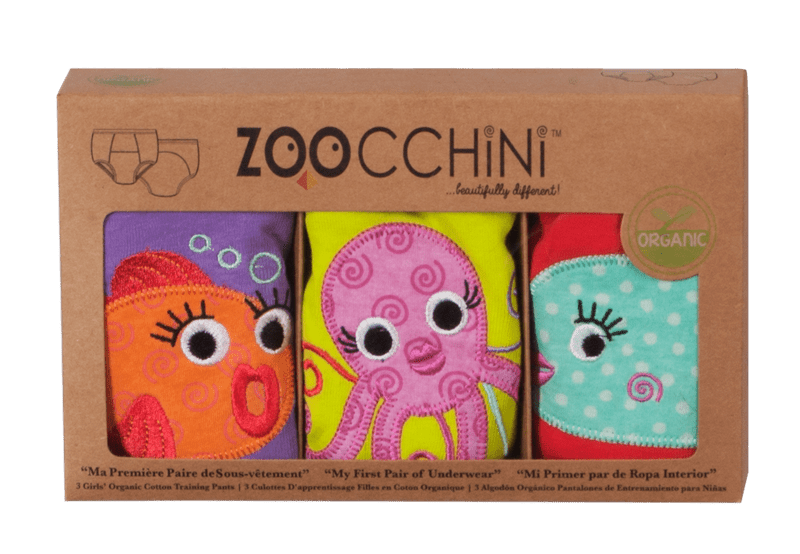 Zoocchini Oefenbroekje Girls Ocean Katoen 3st - Zoocchini - Babywinkel - 854892005786