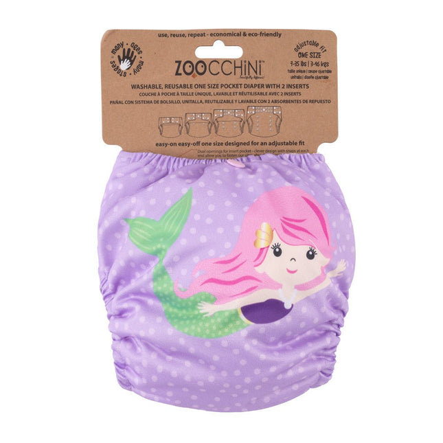 Zoocchini Wasbare Luier Marietta The Mermaid Met Extra Inlegstuk - Zoocchini - Babywinkel - 810608031852