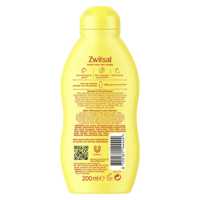 Zwitsal Babyzeep Zeep Vrij 200ml - Zwitsal - Babywinkel - 8720181144424